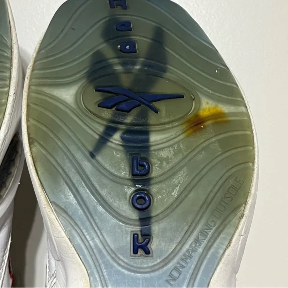 Reebok Question Mid White Pearlized Blue Toe - Allen Iverson - Size 11 GX0227 - Picture 13 of 15